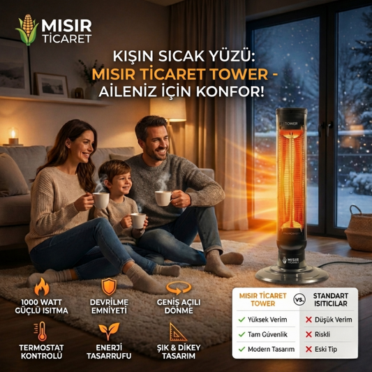 Karbon Dikey Isıtıcı 1000w